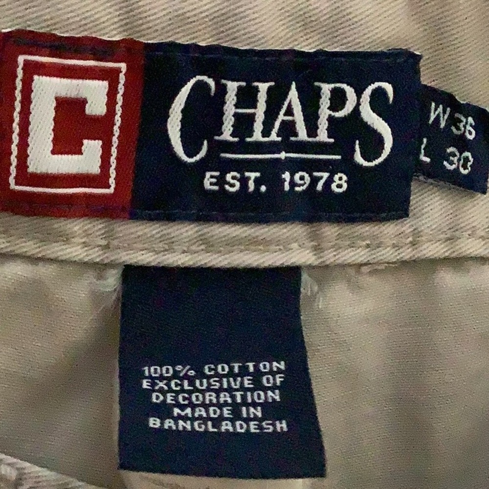 Chaps Men’s Beige Pants W36 x L30.  Vintage.